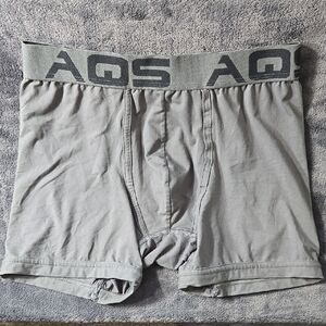 AQS Gray Boxer Briefs with Elastic Waistband